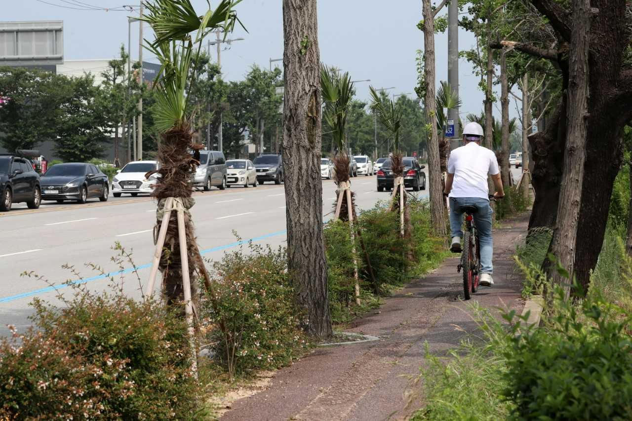 광주 광산구, 공항역~극락교 자전거 전용도로 조성