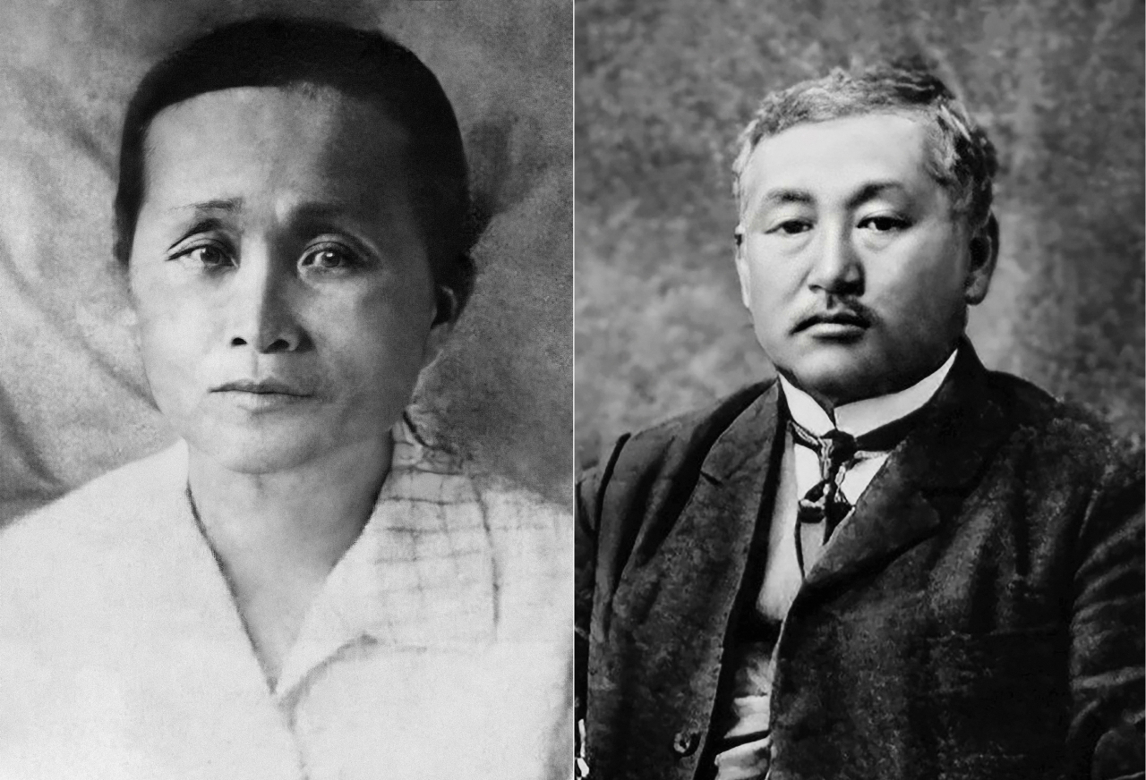 독립운동가 최재형(오른쪽) 선생과 부인 최 엘레나 페트로브나. [서경덕 교수 제공]