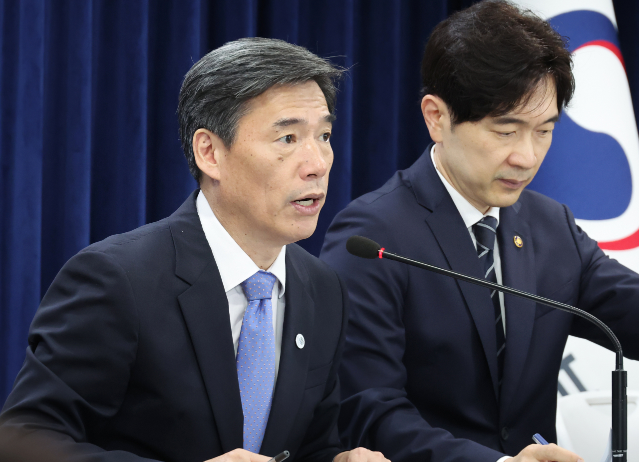 박구연 국무조정실 국무1차장이 지난 26일 정부서울청사에서 열린 후쿠시마 오염수 방류 관련 일일 브리핑에서 발언하고 있다. [연합]