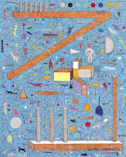 홍정우, The Beautiful Days 2023-9, 캔버스에 혼합재료, 162.7&times;130.8cm, 2023