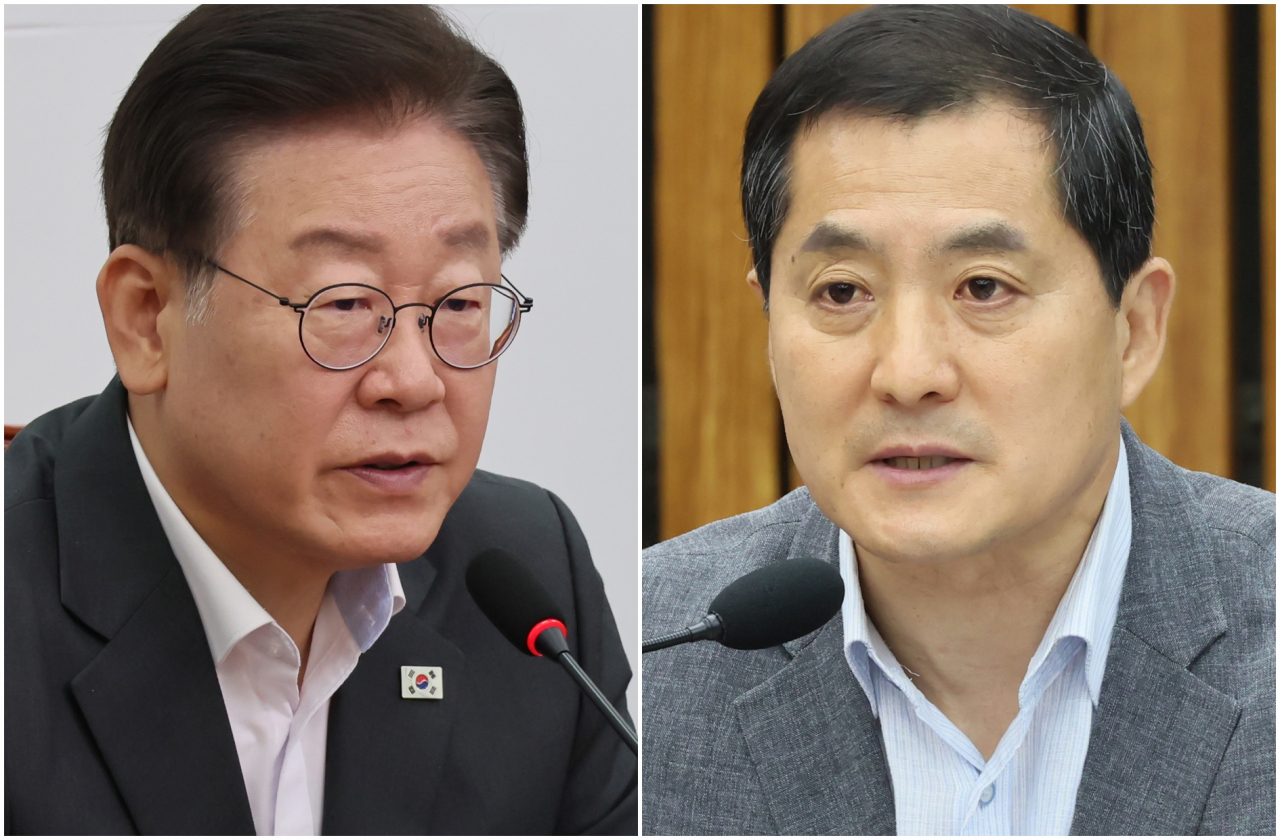 이재명 더불어민주당 대표-박대출 국민의힘 정책위원장. [연합]