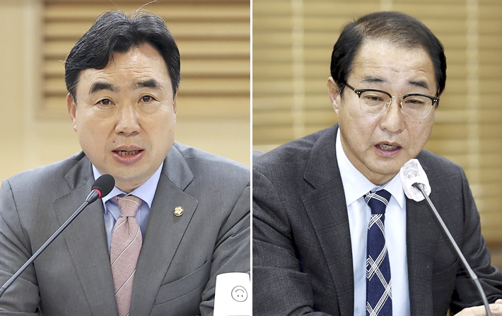 윤관석(사진 왼쪽)·이성만 무소속 의원. [연합]
