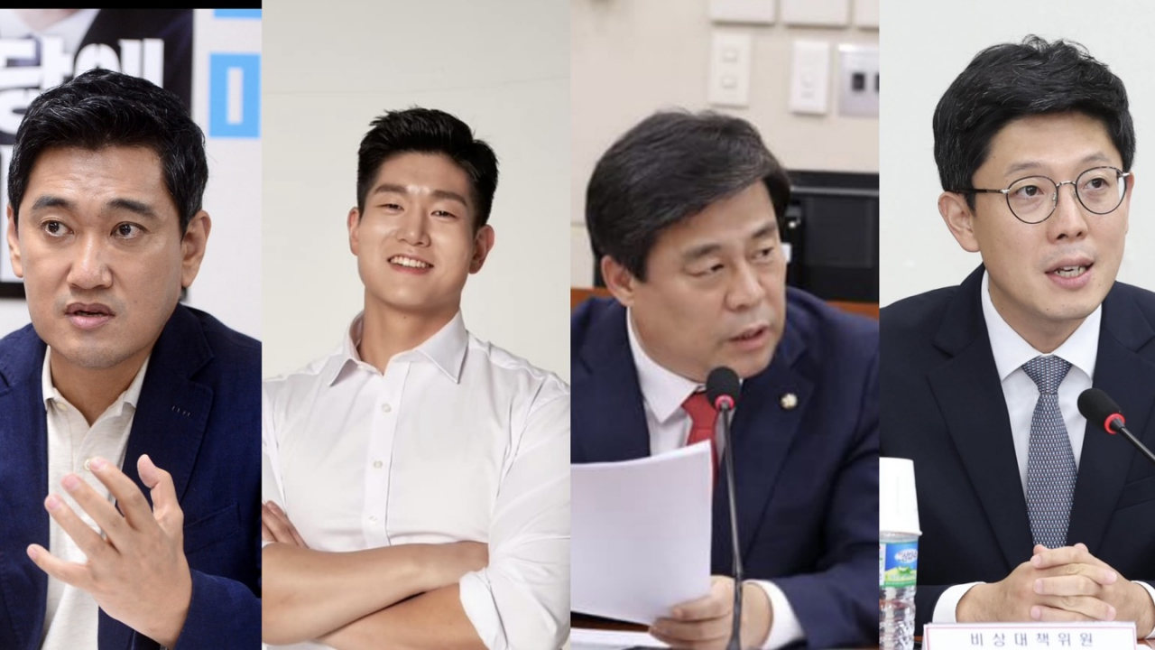(왼쪽부터) 오신환 전 서울시 정무부시장, 김재섭 전 비대위원, 김선동 전 의원, 김병민 최고위원