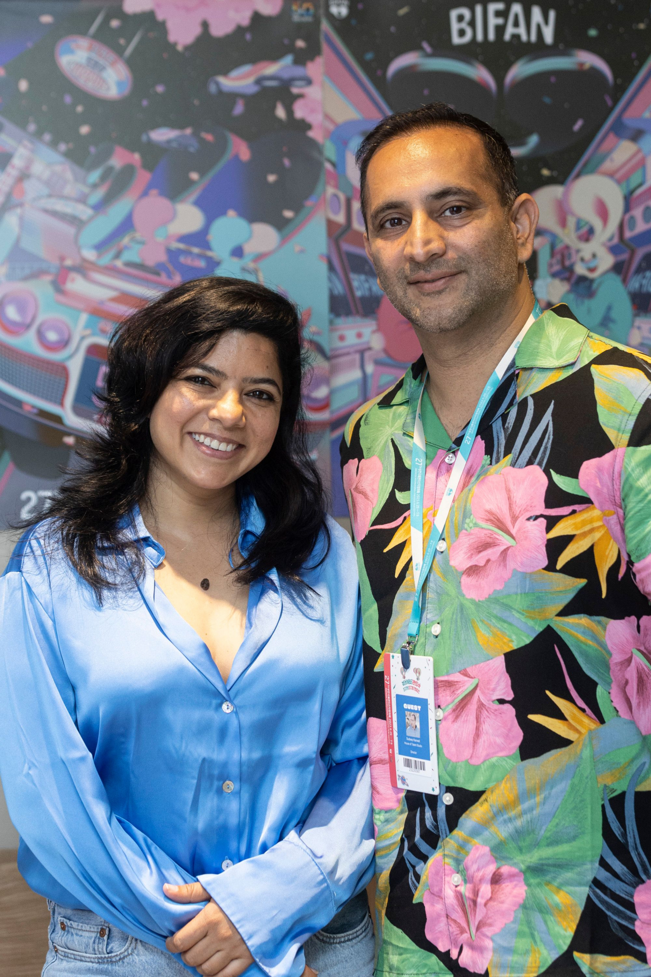 “Privacy” star Rajshri Deshpande (left) and director Sudeep Kanwal pose after an interview with The Korea Herald in Bucheon, Gyeonggi Province, July 1. (BIFAN)