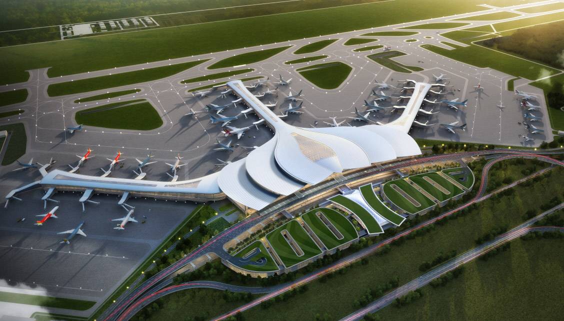 베트남 롱탄국제공항 여객터미널 조감도. [희림종합건축사사무소 제공]
