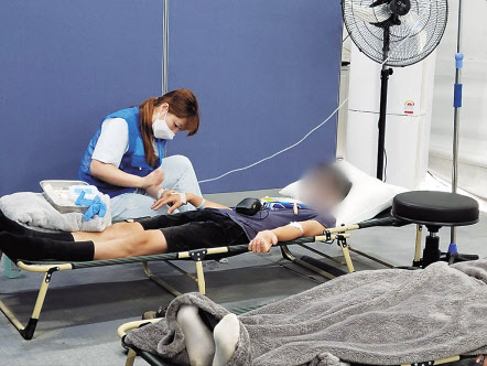 2023 새만금 세계스카우트잼버리에서 의료봉사에 나선 삼성 의료지원단 [삼성전자 제공]
