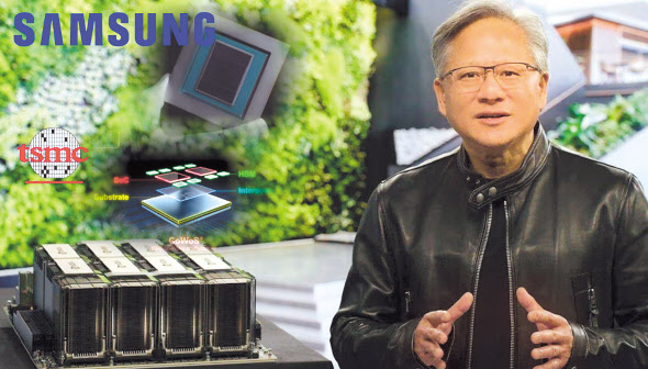젠슨 황 엔비디아 최고경영자(CEO)가 엔비디아의 그래픽 처리장치(GPU)를 설명하는 모습 [유튜브 캡처]