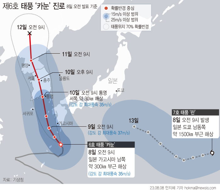 태풍 경로 [뉴시스]