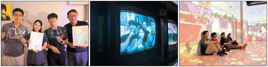 김상수(왼쪽부터) LG유플러스 홍보·대외협력센터 상무, 박새린·조한희 학생, 권근섭 스마트팩토리사업담당이 10일 ‘리더 찐심데이(day)’프로그램 참여 후 기념촬영을 하고 있다. [LG유플러스 제공]
