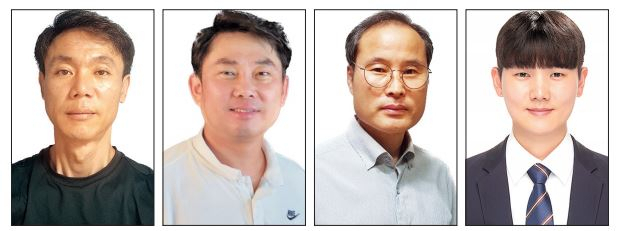 LG 의인상을 수상한 유병조(왼쪽부터) 씨, 정영석 씨, 한근수 씨, 양승준 씨