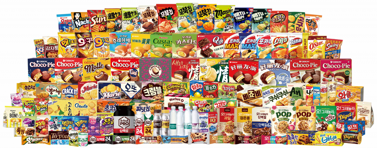 오리온 판매 제품 [오리온 제공]