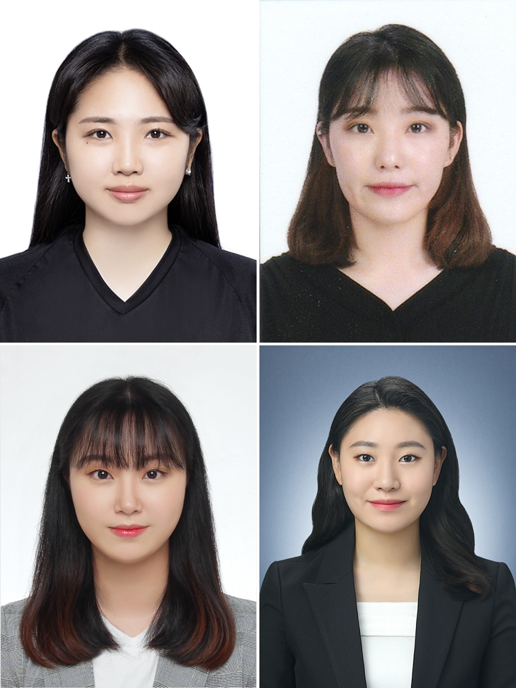 2023년 국가대표 트레이너·컨디셔닝 관리사로 선발된 성신여대 스포츠과학부 운동재활전공 졸업생. 김근화(왼쪽 상단부터 시계방향으로) 김민주, 박연우, 한수정 졸업생.[성신여대 제공]