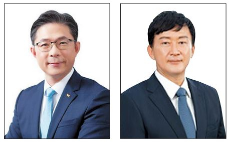 안재용(왼쪽) SK바이오사이언스 사장과 존림 삼성바이오로직스 사장