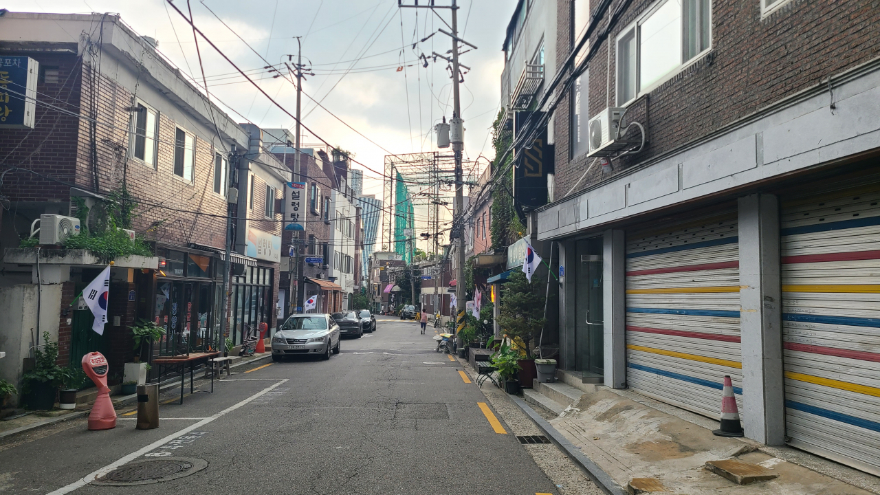 서울시 마포구 상수·당인 역세권 장기전세주택 사업부지. [서영상 기자]
