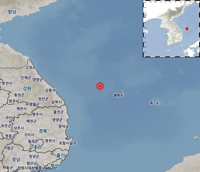 ​지진 발생위치.[기상청 제공]
