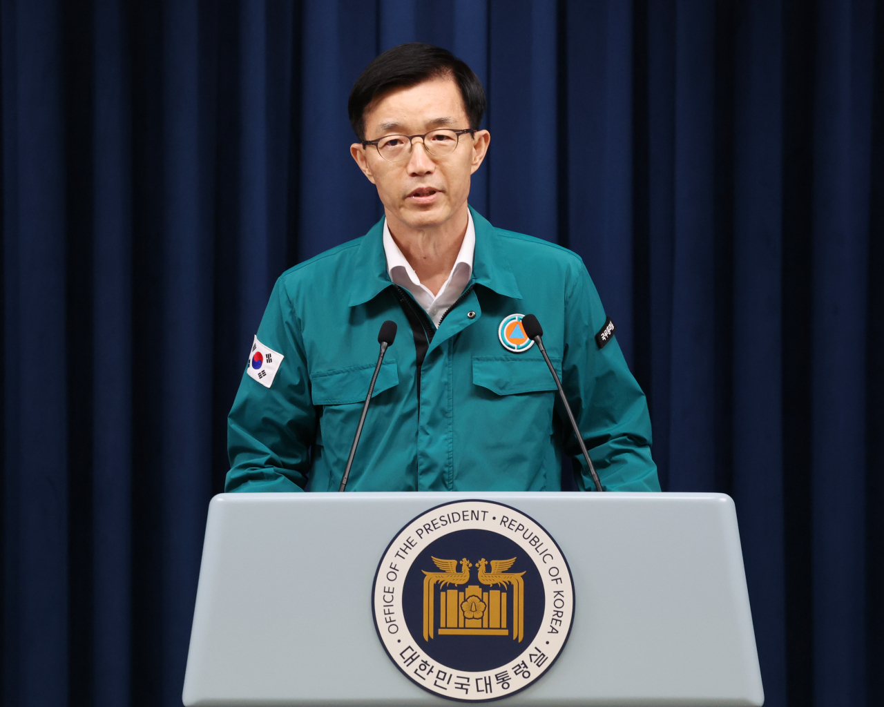 산업통상자원부 장관 후보자로 지명된 방문규 현 국무조정실장이 22일 서울 용산 대통령실 청사에서 인사말하고 있다. [연합]