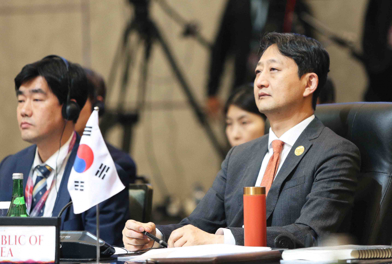 안덕근 산업통상자원부 통상교섭본부장이 21일(현지시간) 인도네시아 스마랑에서 열린 '제2차 역내포괄적경제동반자협정(RCEP) 장관회의'에 참석해 있다. [연합]