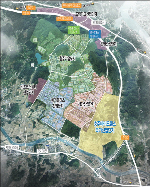 충북바이오헬스 국가산업단지 위치도