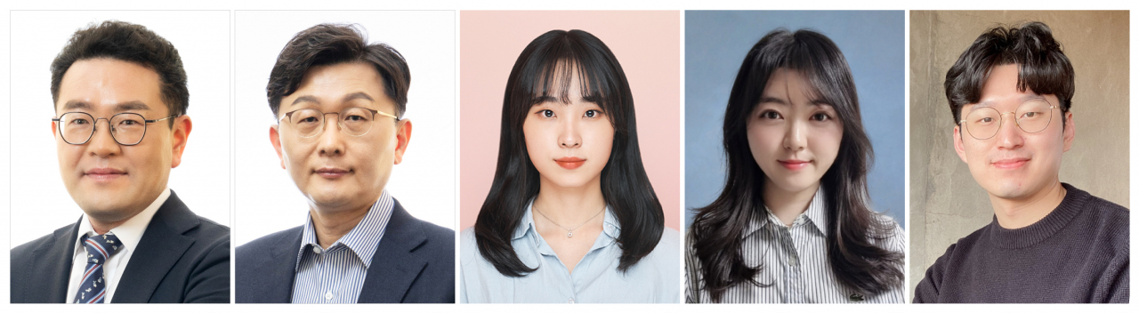 이번 연구를 수행한 UNIST 연구진. 권순용(왼쪽부터) 교수, 이종훈 교수, 장소라 연구원, 윤아람 연구원, 송승욱 연구원.[UNIST 제공]