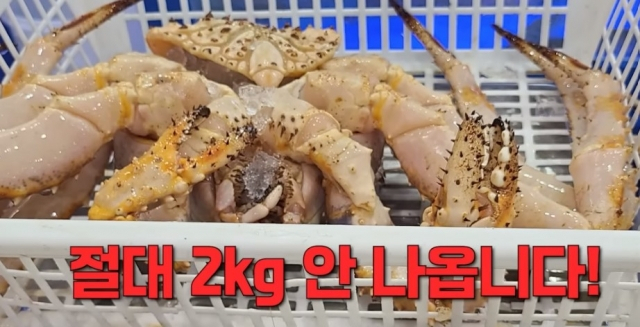 킹크랩 배딱지에 왜 얼음이?…“수산시장 ‘신종 저울치기’ 너무하네”