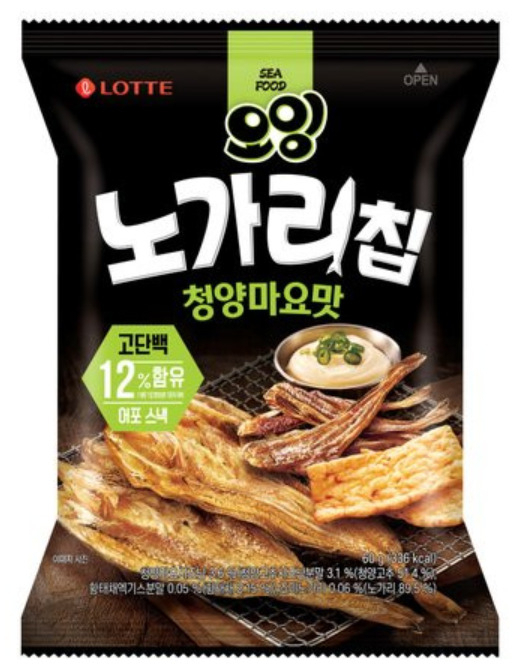 롯데웰푸드 신제품 ‘오잉 노가리칩 청양마요맛’ [이마트몰 홈페이지 캡처]