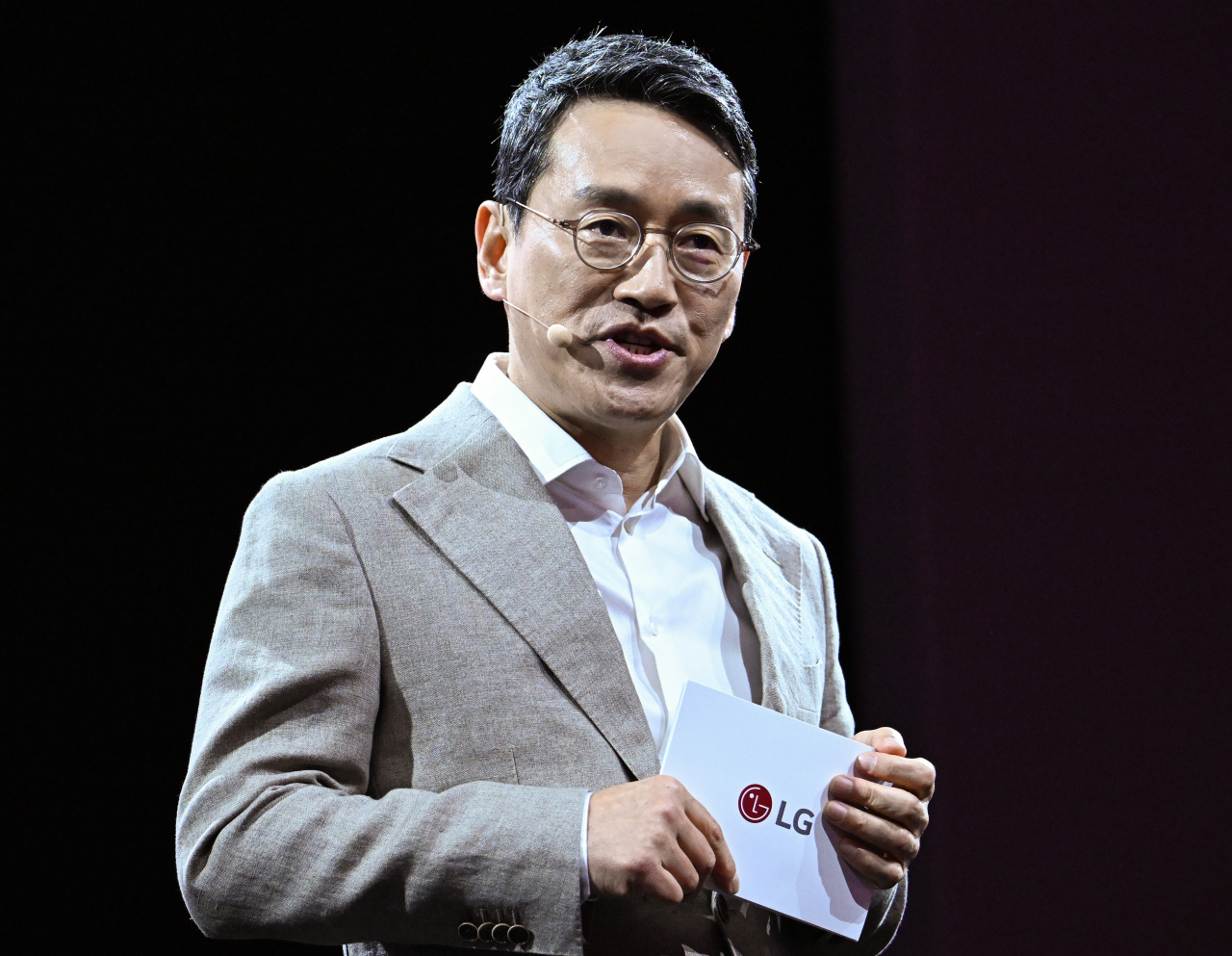 조주완 LG전자 사장이 지난 7월 LG전자 2030 미래비전을 발표하는 모습 임세준 기자