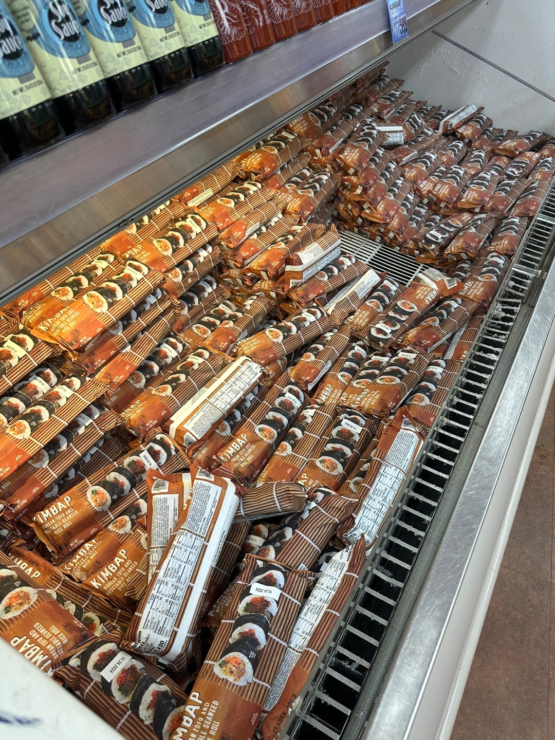 미국 고급 식료품점 트레이더 조에서 판매 중인 냉동 김밥 [독자 제공]