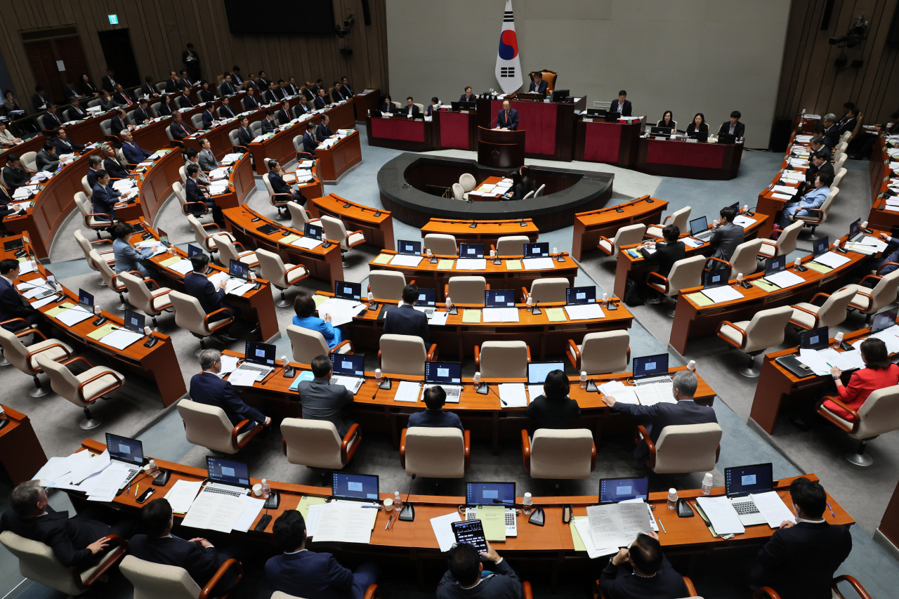 30일 국회에서 열린 예산결산특별위원회 전체회의. [연합]