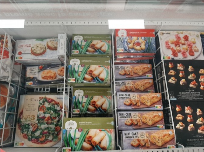 피카르 내 냉동식품 매대 [aT 제공]