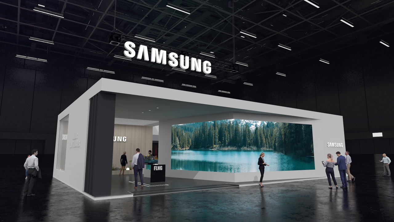 세계 최대 가스에너지 산업 전시회인 ‘가스텍 2023’에 참가하는 삼성중공업 전시부스의 모습 [삼성중공업 제공]