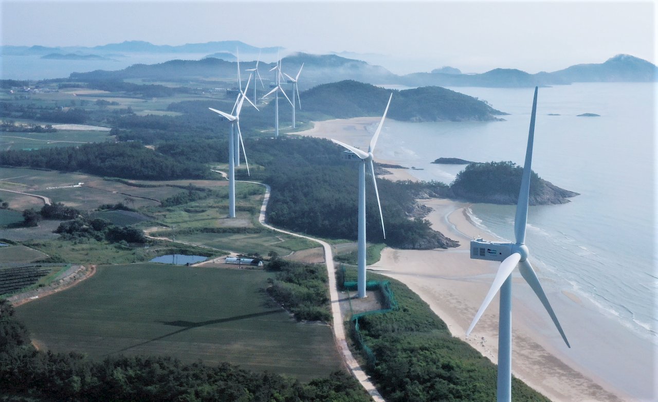 자은도 해상 풍력 전경