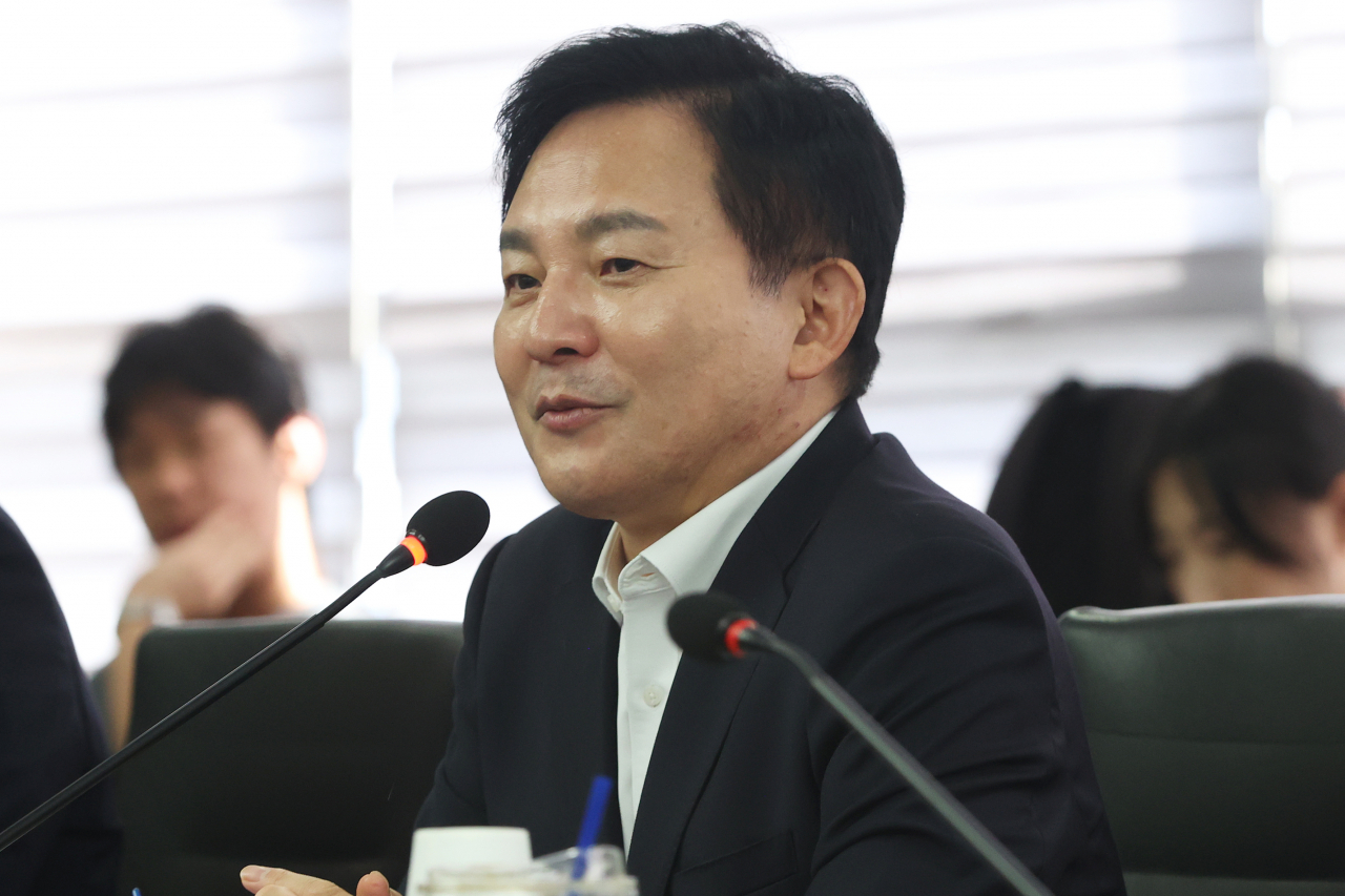 원희룡 국토교통부 장관이 6일 오전 서울 강남구 건설회관에서 열린 '건설산업 정상화 TF 킥오프 회의'에서 발언하고 있다. [연합]