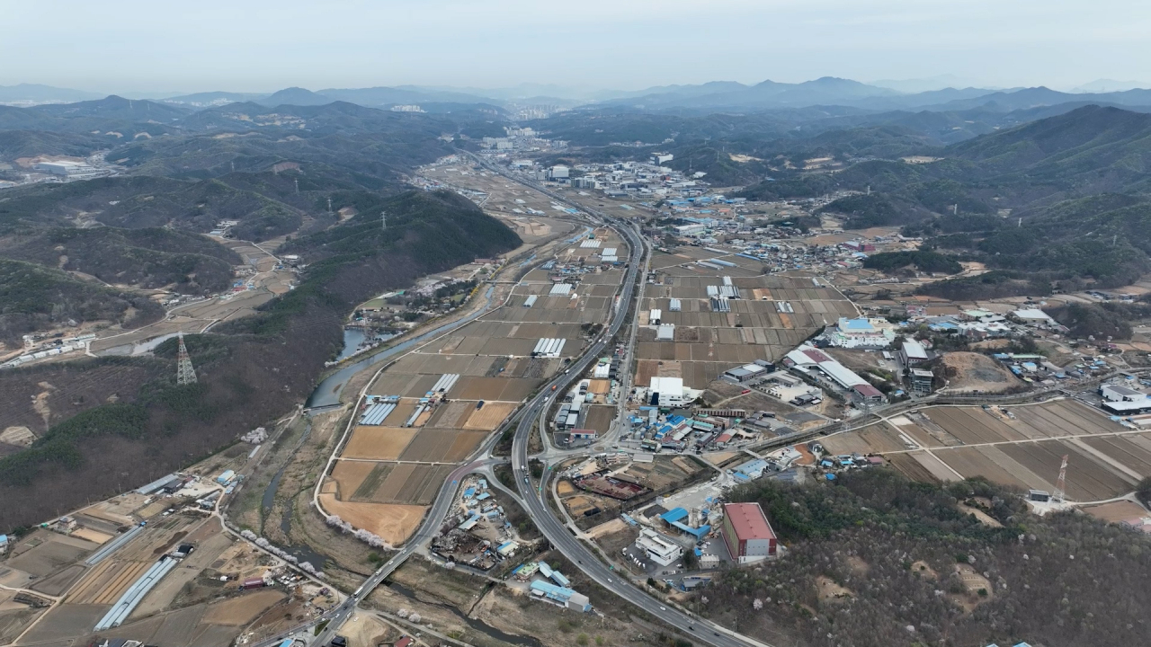 시스템반도체 클러스터 국가첨단산업단지 후보지로 지정된 용인특례시 처인구 이동읍과 남사읍 일대 전경.[용인시 제공]