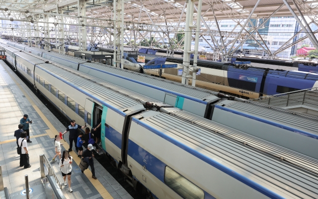 KTX 열차 모습. [연합]