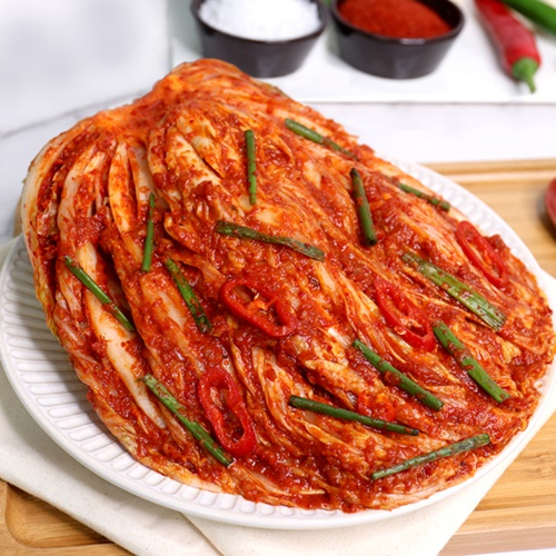 대한민국 김치 품평회에서 대상을 수상한 (주)새벽팜 배추김치.