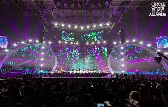써클차트 뮤직어워즈 K-pop 공연 장면. [사진=부산시]