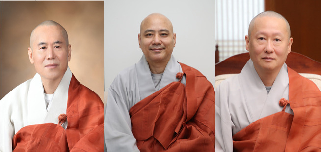 대한불교조계종이 12일 주요 보직에 대한 인사를 단행했다. 왼쪽부터 교육원장 범해스님, 포교원장 선업스님, 총무원 기획실장 우봉스님. [대한불교조계종 제공]