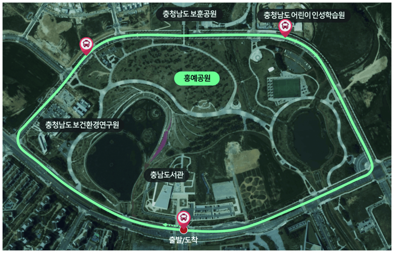 내포신도시 자율주행 자동차 노선도