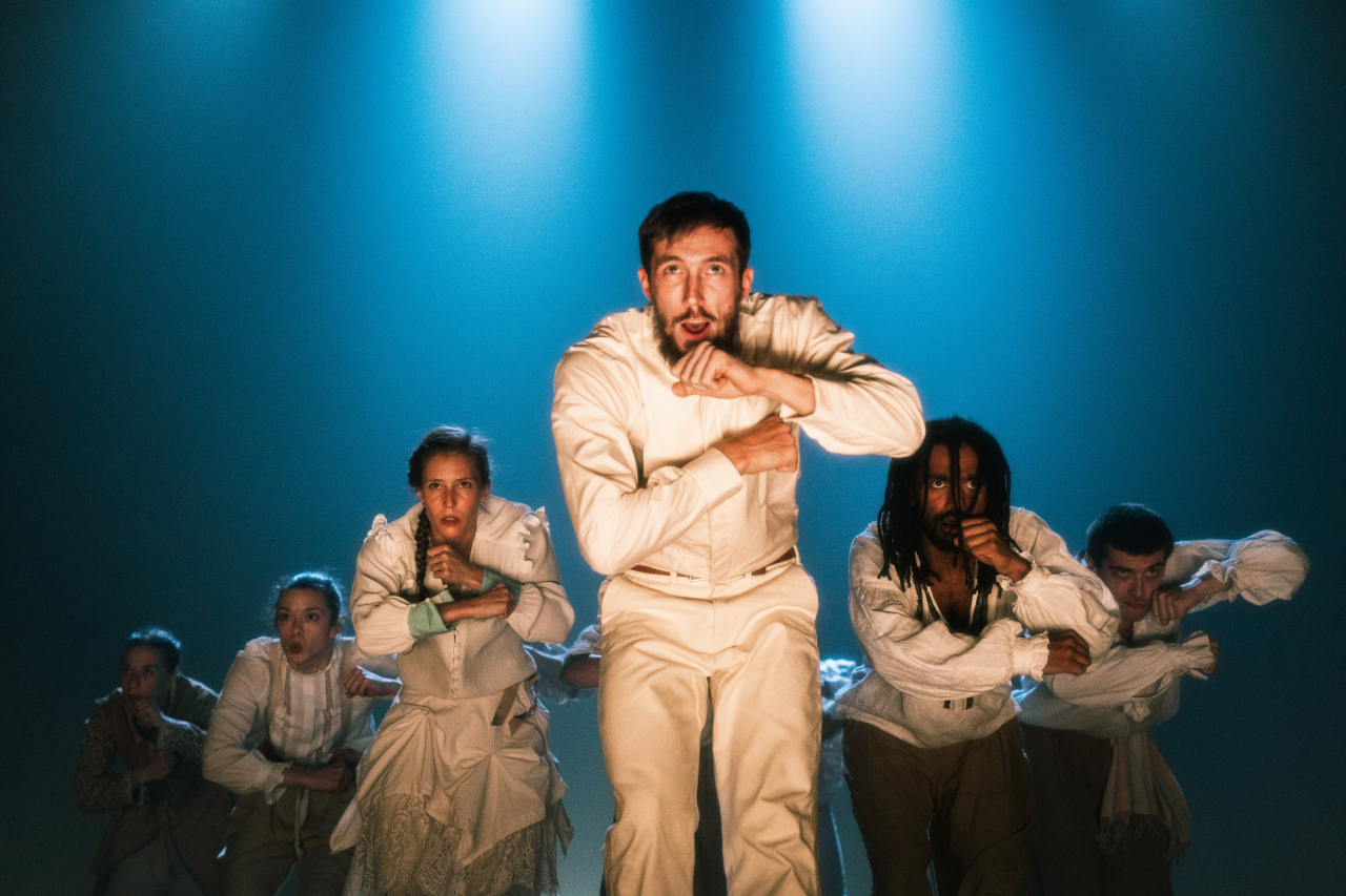 Hofesh Schechter Company's "Double Murder (Clowns/The Fix)" (Courtesy of Todd MacDona)