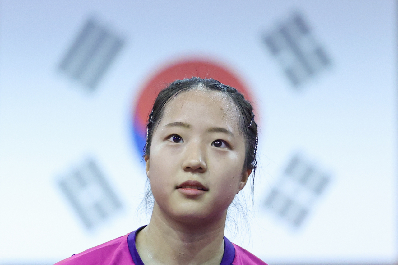 여자탁구의 신유빈.연합뉴스