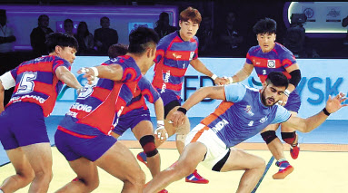 카바디 경기 모습