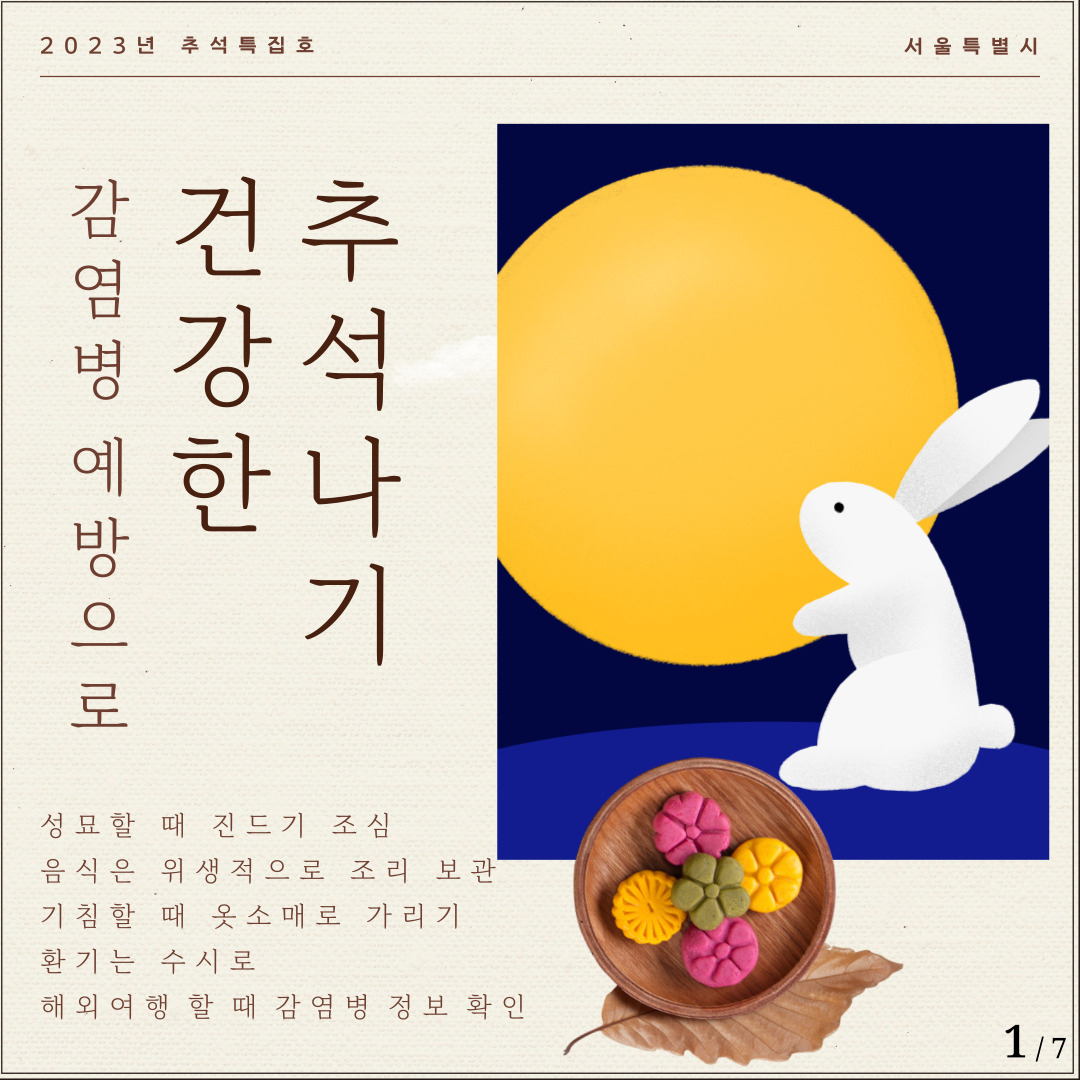서울시 감염병 예방 추석나기 카드뉴스. [서울시 제공]
