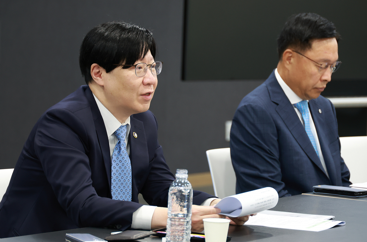 김소영 금융위원회 부위원장이 25일 오전 서울 마포 프론트원에서 정부관계부처, 정책금융기관 및 청년창업재단과 개최한 제4차 정책금융지원협의회에서 모두발언을 하고 있다. [금융위원회 제공]