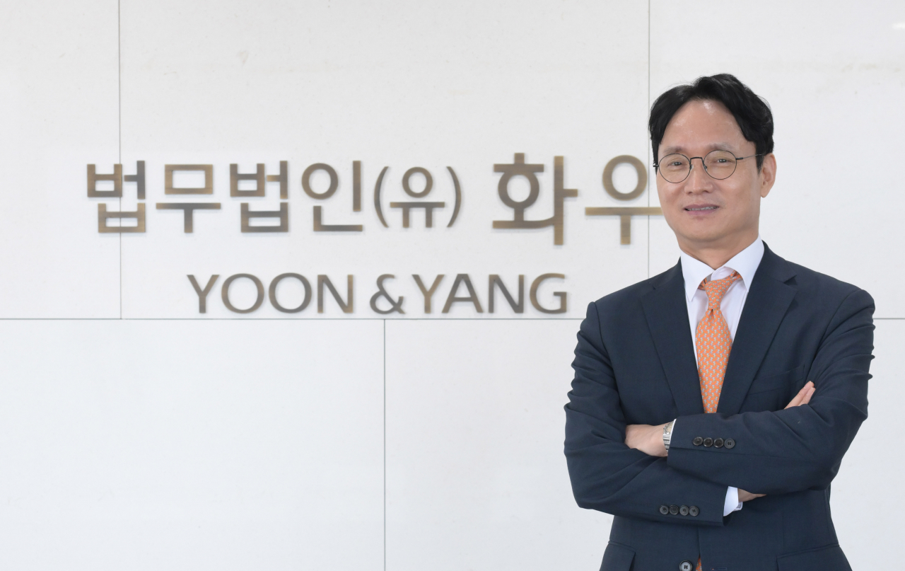 IAKL President Kim Kwon-hoe poses for a photo during an interview with The Korea Herald. (Lee Sang-sub/The Korea Herald)