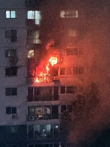 광주 아파트 화재[연합]