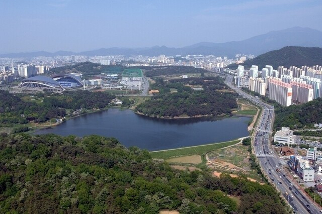 풍암저수지 전경