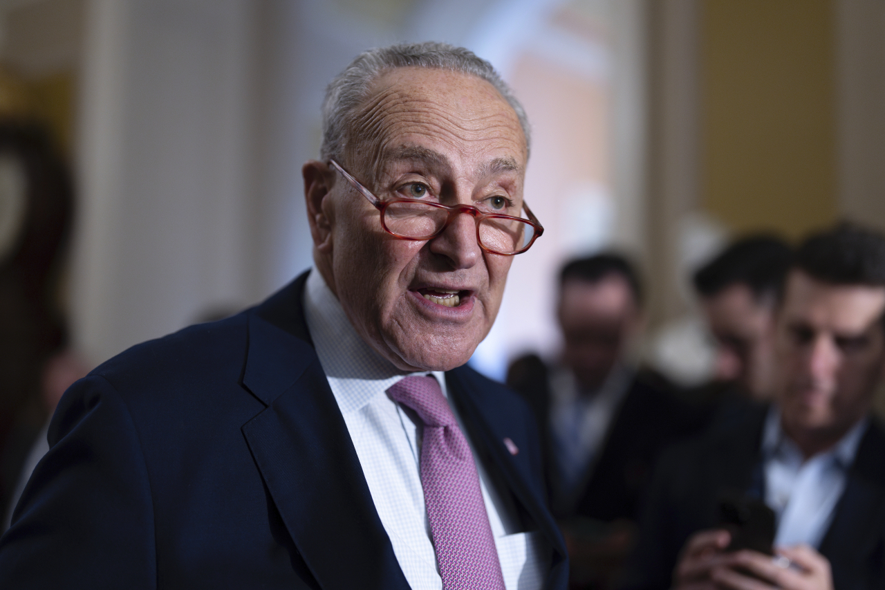 Senator Chuck Schumer (D-NY) on Sept. 27 (AP-Yonhap)