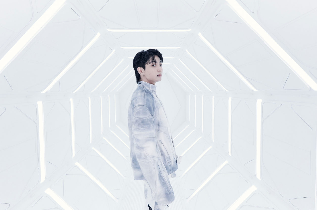 A concept image for Jungkook's single, "3D" (Big Hit Music)