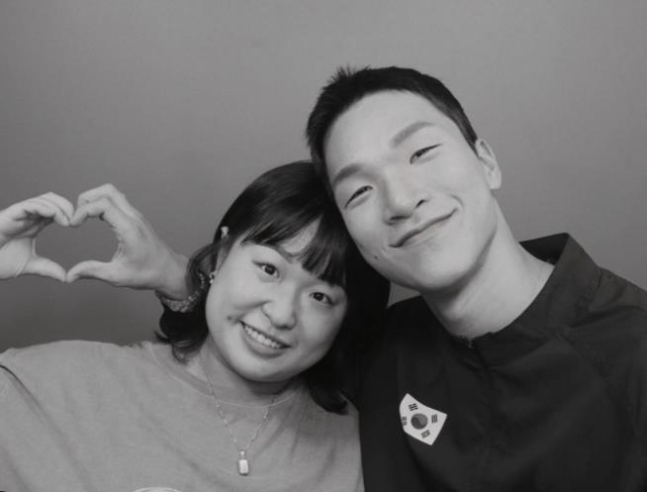 가라테 국가대표 피재윤과 역도 국가대표 김수현(왼쪽)[피재윤 소셜미디어 캡처]