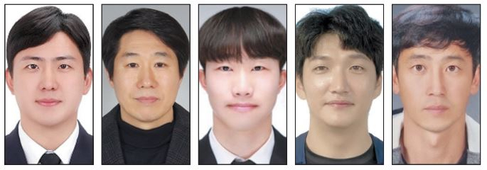 박철수 경사, 신윤곤 씨, 김종민 경장, 류민우 씨, 임범식 씨[LG 제공]